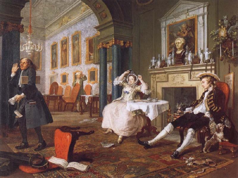 William Hogarth Marriage a la Mode ii The Tete a Tete Sweden oil painting art